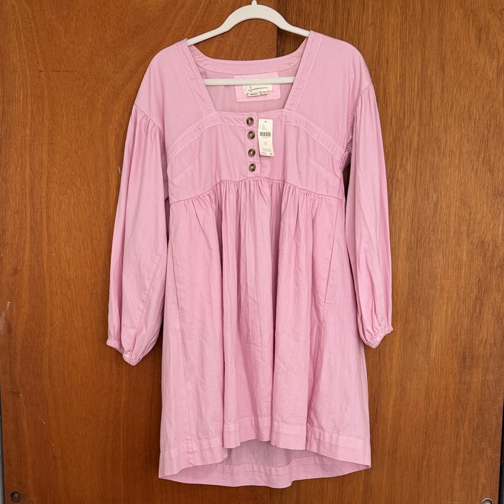 Anthropologie Light Pink Dress with Pockets